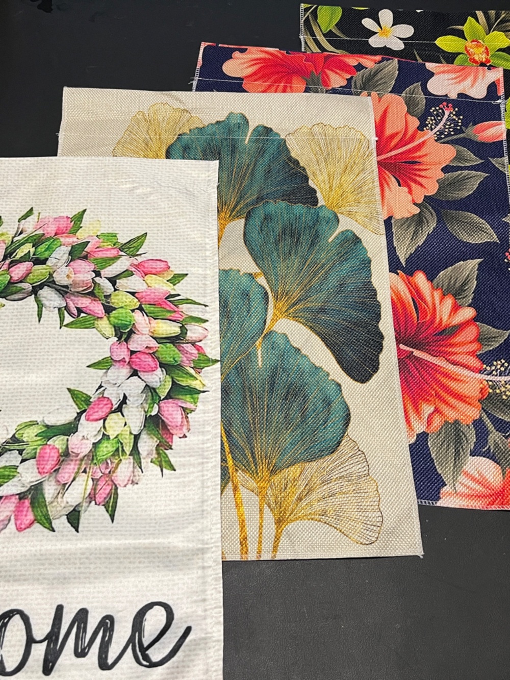 Floral Garden Flags Assortment- 4 pieces